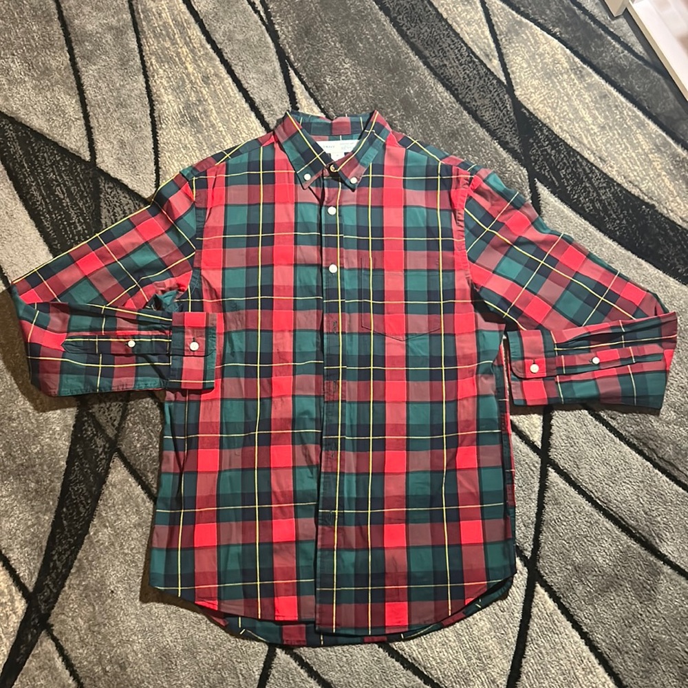 Old Navy Multicolored Built-In Flex Everyday Shirt for Men Size M